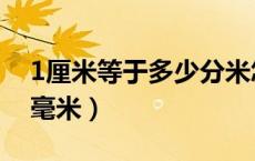 1厘米等于多少分米怎么换算（1厘米等于几毫米）