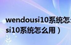 wendousi10系统怎么用显卡驱动（wendousi10系统怎么用）