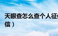 天眼查怎么查个人征信（天眼查怎么查个人征信）