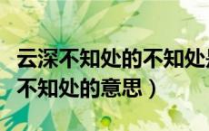 云深不知处的不知处是什么意思（云深不知处不知处的意思）