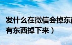 发什么在微信会掉东西下来（微信里发什么会有东西掉下来）