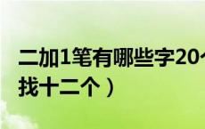 二加1笔有哪些字20个（二字加一笔有哪些字找十二个）