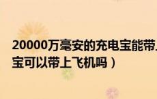 20000万毫安的充电宝能带上飞机吗（20000万毫安的充电宝可以带上飞机吗）