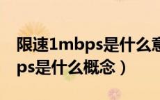 限速1mbps是什么意思能干些啥（限速1mbps是什么概念）