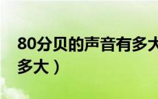 80分贝的声音有多大危害（80分贝的声音有多大）