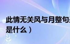 此情无关风与月整句是什么（无关风与月整句是什么）