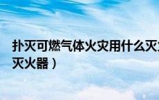 扑灭可燃气体火灾用什么灭火啊（扑灭可燃气体火灾用什么灭火器）