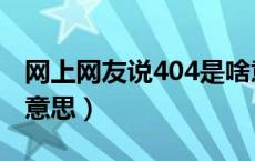 网上网友说404是啥意思（网络语404是什么意思）