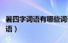 暑四字词语有哪些词语（暑可以组什么四字词语）