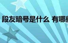 段友暗号是什么 有哪些 段友暗号是什么意思