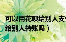 可以用花呗给别人支付宝转账吗（可以用花呗给别人转账吗）