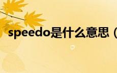 speedo是什么意思（speedo是什么牌子）