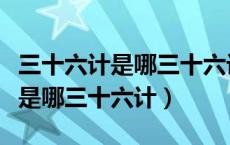 三十六计是哪三十六计的主要内容（三十六计是哪三十六计）