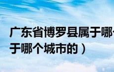 广东省博罗县属于哪个城市（广东省博罗镇属于哪个城市的）