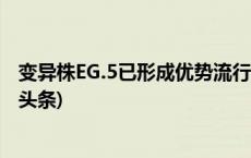 变异株EG.5已形成优势流行，怎样做好秋冬疫情应对(今日/头条)