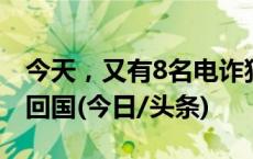 今天，又有8名电诈犯罪嫌疑人从缅甸被押解回国(今日/头条)