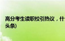 高分考生读职校引热议，什么是职业教育贯通培养？(今日/头条)