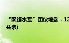 “网络水军”团伙被端，125人被采取刑事强制措施(今日/头条)