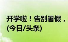 开学啦！告别暑假，如何快速进入学习状态？(今日/头条)