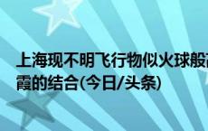 上海现不明飞行物似火球般高速坠落？可能是飞机尾迹和晚霞的结合(今日/头条)