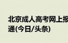 北京成人高考网上报名缴费今日10点正式开通(今日/头条)