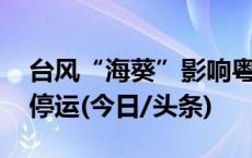 台风“海葵”影响粤东：两市停课 部分列车停运(今日/头条)