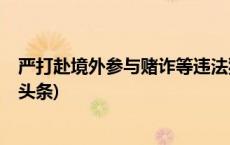 严打赴境外参与赌诈等违法犯罪！十起典型案例公布(今日/头条)