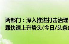 两部门：深入推进打击治理，有效遏制跨境电信网络诈骗犯罪快速上升势头(今日/头条)