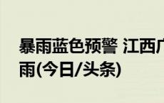 暴雨蓝色预警 江西广东等地部分地区有大暴雨(今日/头条)