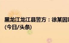 黑龙江龙江县警方：徐某因家庭矛盾杀人后潜逃 现已被抓获(今日/头条)