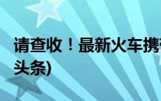 请查收！最新火车携带品注意事项清单(今日/头条)