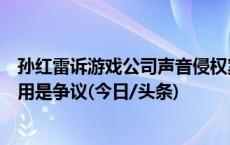 孙红雷诉游戏公司声音侵权案细节曝光，专家：是否合理使用是争议(今日/头条)