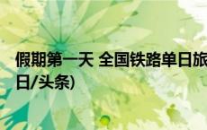 假期第一天 全国铁路单日旅客发送量首次破2000万人次(今日/头条)