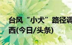 台风“小犬”路径调整 或沿广东近海一路向西(今日/头条)