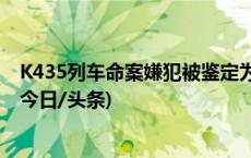 K435列车命案嫌犯被鉴定为精神病人，法院决定强制医疗(今日/头条)