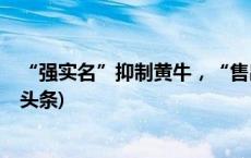 “强实名”抑制黄牛，“售出不退”致退票难咋办？(今日/头条)