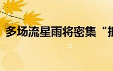 多场流星雨将密集“抵达”地球(今日/头条)