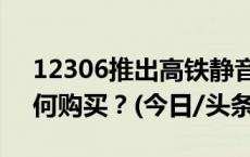 12306推出高铁静音车厢，有什么特点？如何购买？(今日/头条)