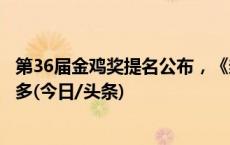 第36届金鸡奖提名公布，《封神第一部》获九项提名本届最多(今日/头条)