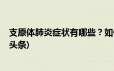 支原体肺炎症状有哪些？如何防治秋季呼吸道疾病？(今日/头条)