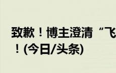 致歉！博主澄清“飞机餐发4个馒头1片白菜”！(今日/头条)