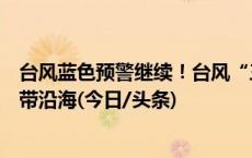 台风蓝色预警继续！台风“三巴”将登陆或擦过海南东方一带沿海(今日/头条)