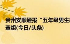 贵州安顺通报“五年级男生踢打两名女生”：多部门成立调查组(今日/头条)