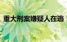 重大刑案嫌疑人在逃！警方悬赏(今日/头条)