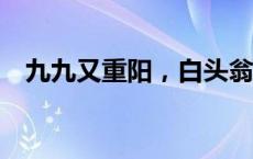 九九又重阳，白头翁入少年场(今日/头条)