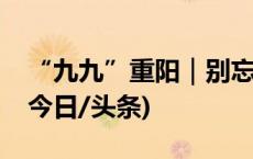 “九九”重阳｜别忘了和父母唠唠这件事儿(今日/头条)