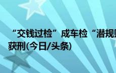 “交钱过检”成车检“潜规则”，检察机关全链条打击29人获刑(今日/头条)