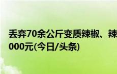 丢弃70余公斤变质辣椒、辣椒面 这家渝企因严重浪费被罚5000元(今日/头条)