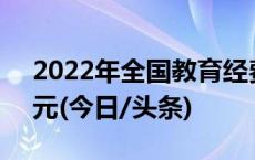 2022年全国教育经费总投入首次超过6万亿元(今日/头条)