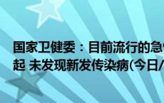 国家卫健委：目前流行的急性呼吸道疾病均由已知病原体引起 未发现新发传染病(今日/头条)